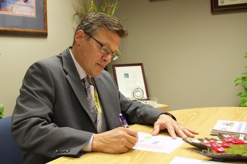 Dr. Ron Hanson plans his vision for North Platte Public Schools