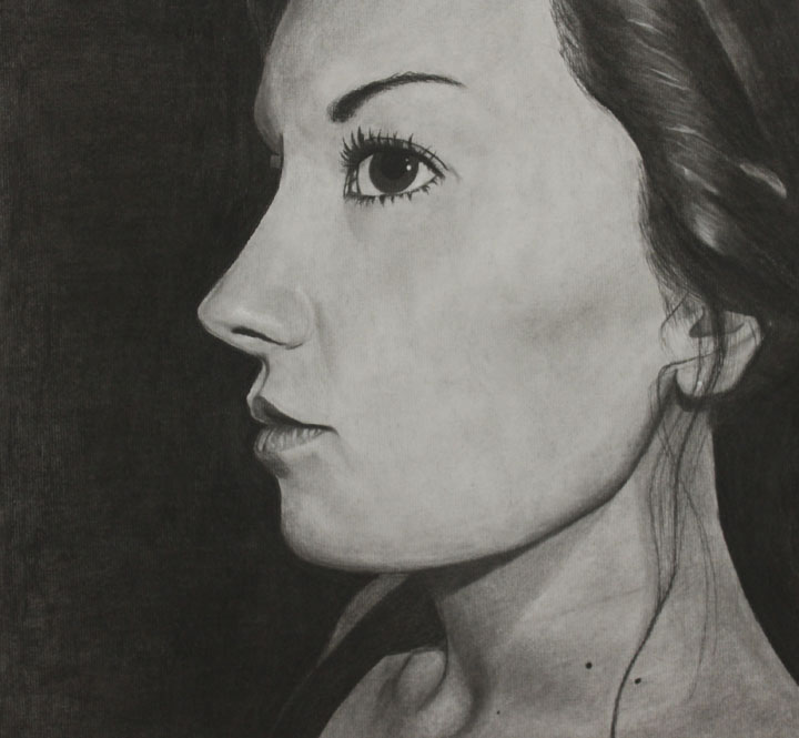 Kelly Louise, created by Senior Kelly Fitzpatrick. This art piece was entered in the drawing section of the gallery. Won second place in the section.