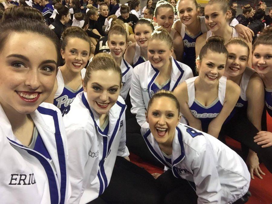 The North Platte dance team ranks above the Grand Island team in Jazz at state. 