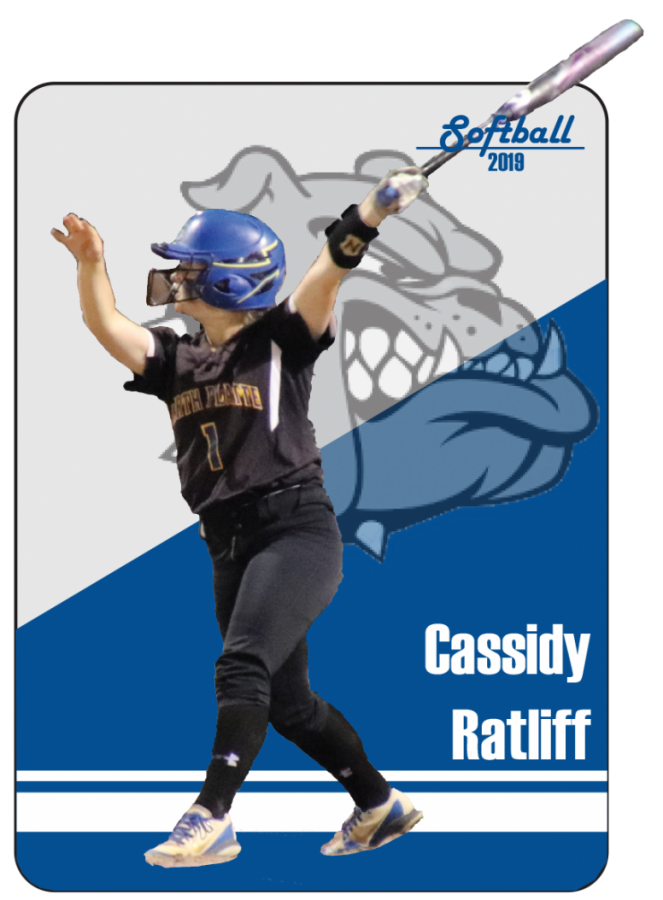 Senior Cassidy Ratliff follows through on a big swing. On September 21, Ratliff put the title game away versus Gering with a solo home-run in the fifth inning.
