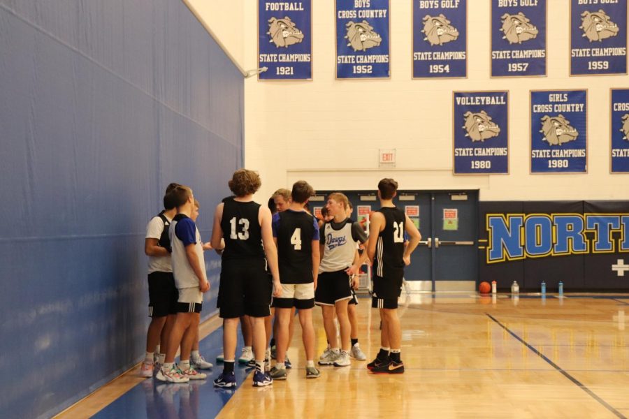 Reserve boys gather for practice in late November.