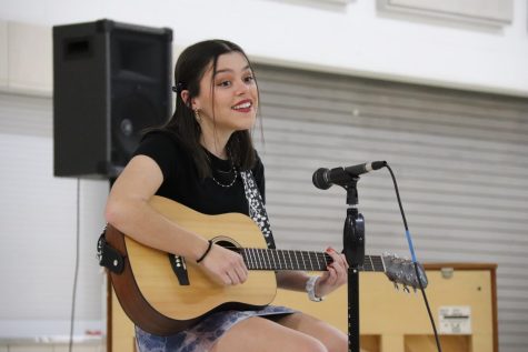 Haylee Nolda performs her original piece “My Recurring Dream” for the annual Sweet Affair of the Arts art show and fundraiser.